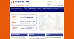 Desktop Screenshot of logontocare.org.uk